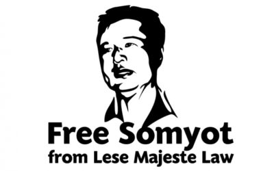 ¡Libertad para Somyot!  Somyot lleva 4 años en prisión por “ofender  al rey” de Tailandia