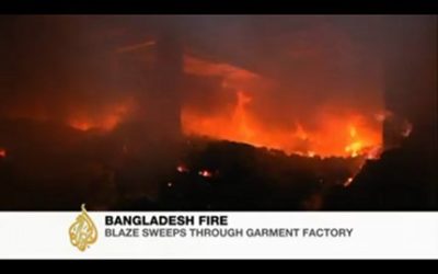 Incendio en una fábrica de ropa de Bangladesh causa 120 muertos. Las marcas acusadas de negligencia criminal.