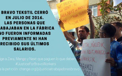 Justice For Bravo Workers: Zara, Mango y Next ¡Pagad lo que debéis!