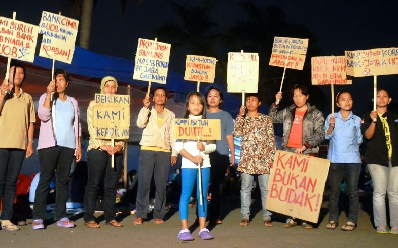 Las trabajadoras de Jaba Garmindo siguen esperando sus indemnizaciones siete años después del cierre de la fábrica