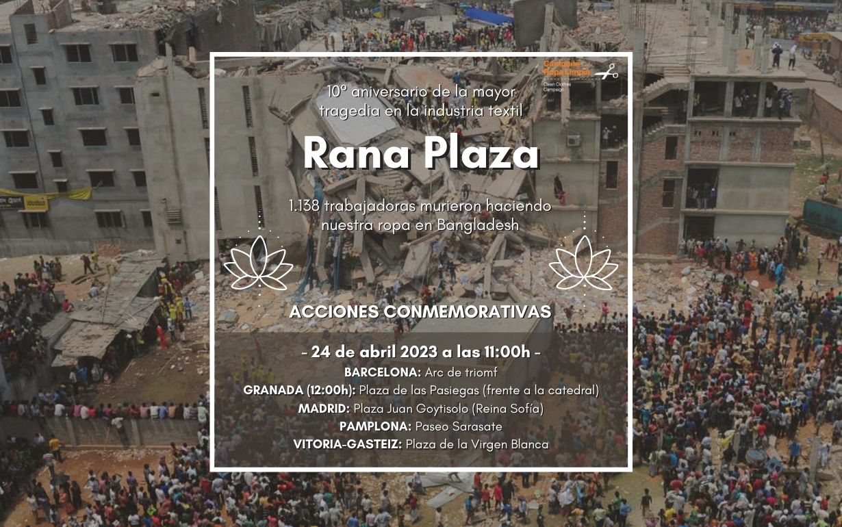 Acciones reivindicativas en el 10º Aniversario de la tragedia del Rana Plaza
