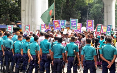 Un salario de 106 €/mes: el gobierno de Bangladesh ignora las desesperadas reivindicaciones de las trabajadoras y propone un nuevo salario de miseria de 12.500 BDT.